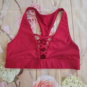 PINK Victoria's Secret red sports bra